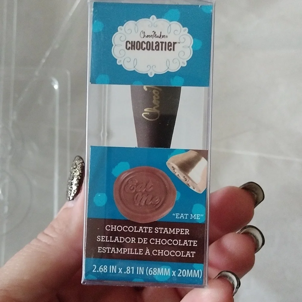 Chocolate Molds Number 3 Lollipops + Eat Me Stamp, Set of 10 items
